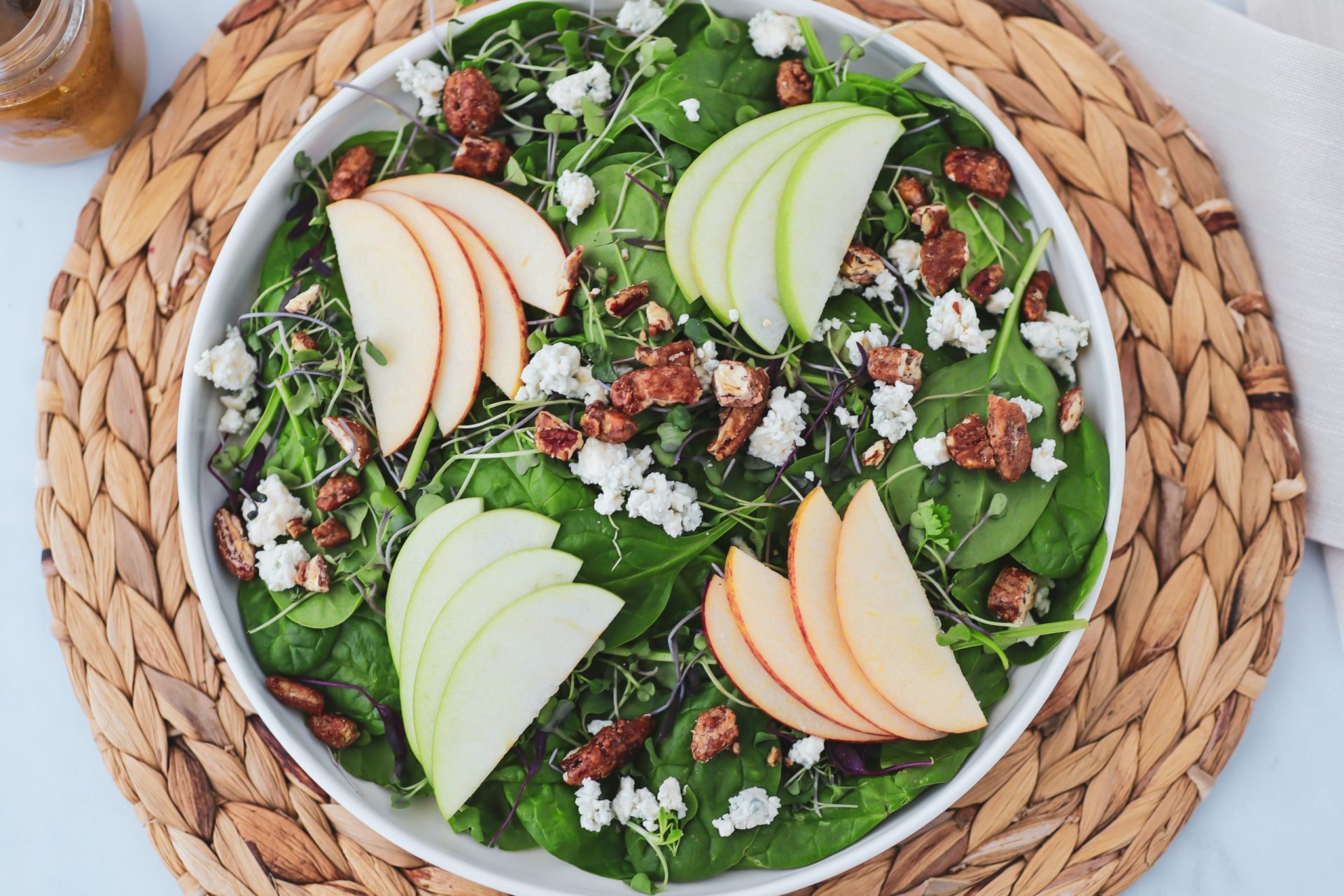 Spinach and Apple Salad with Cider Vinaigrette
