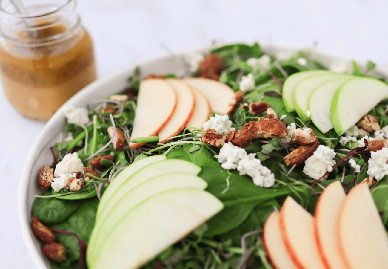 Spinach and Apple Salad with Cider Vinaigrette