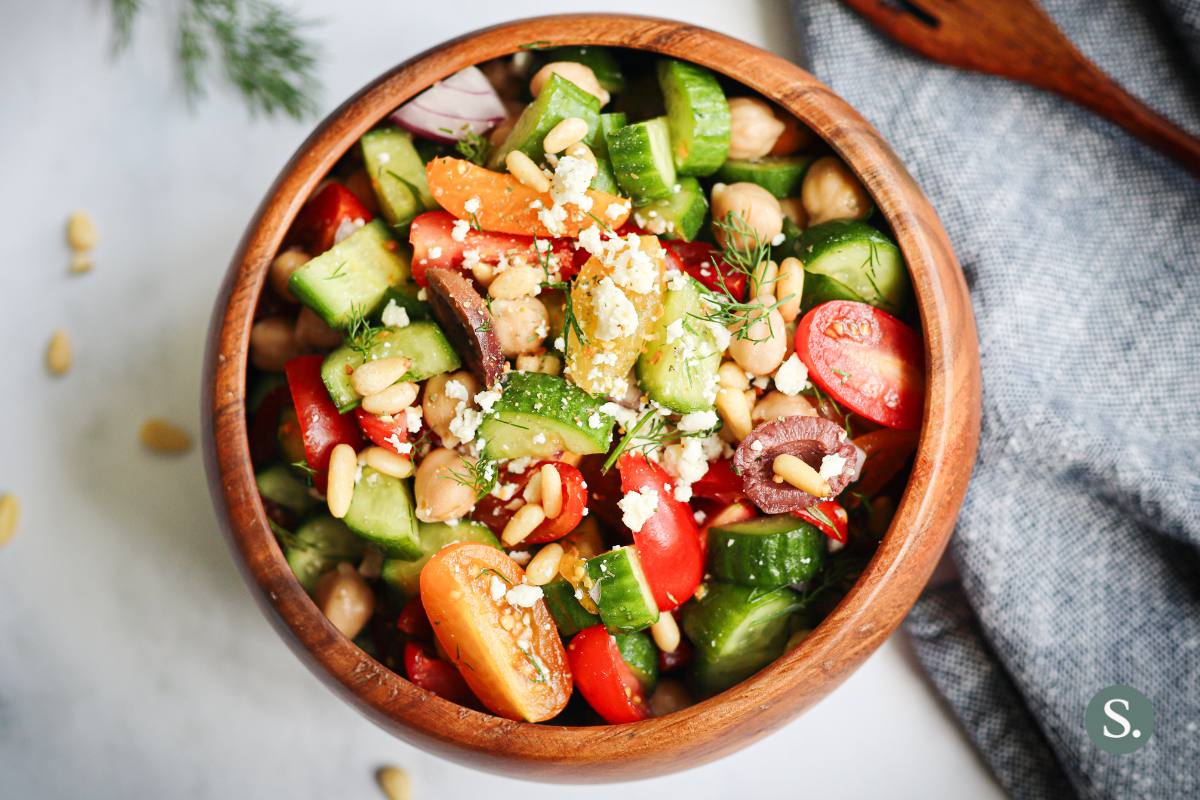 Greek Cucumber and Chickpea Salad